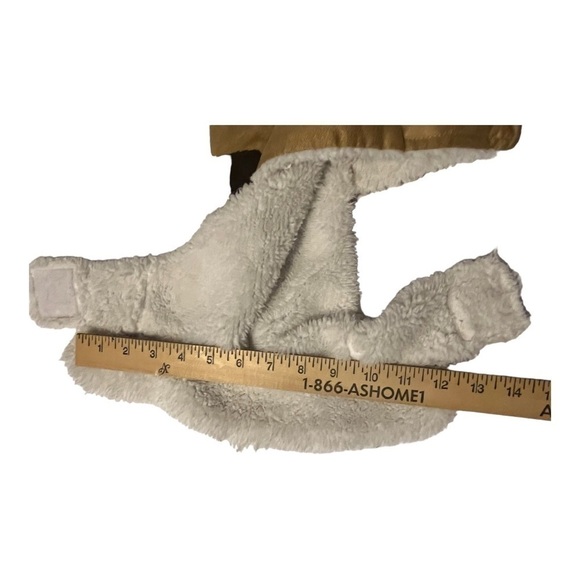 𝅺DOG coat, camel microsuede toggle button accent Sherpa lining M - Picture 7 of 8